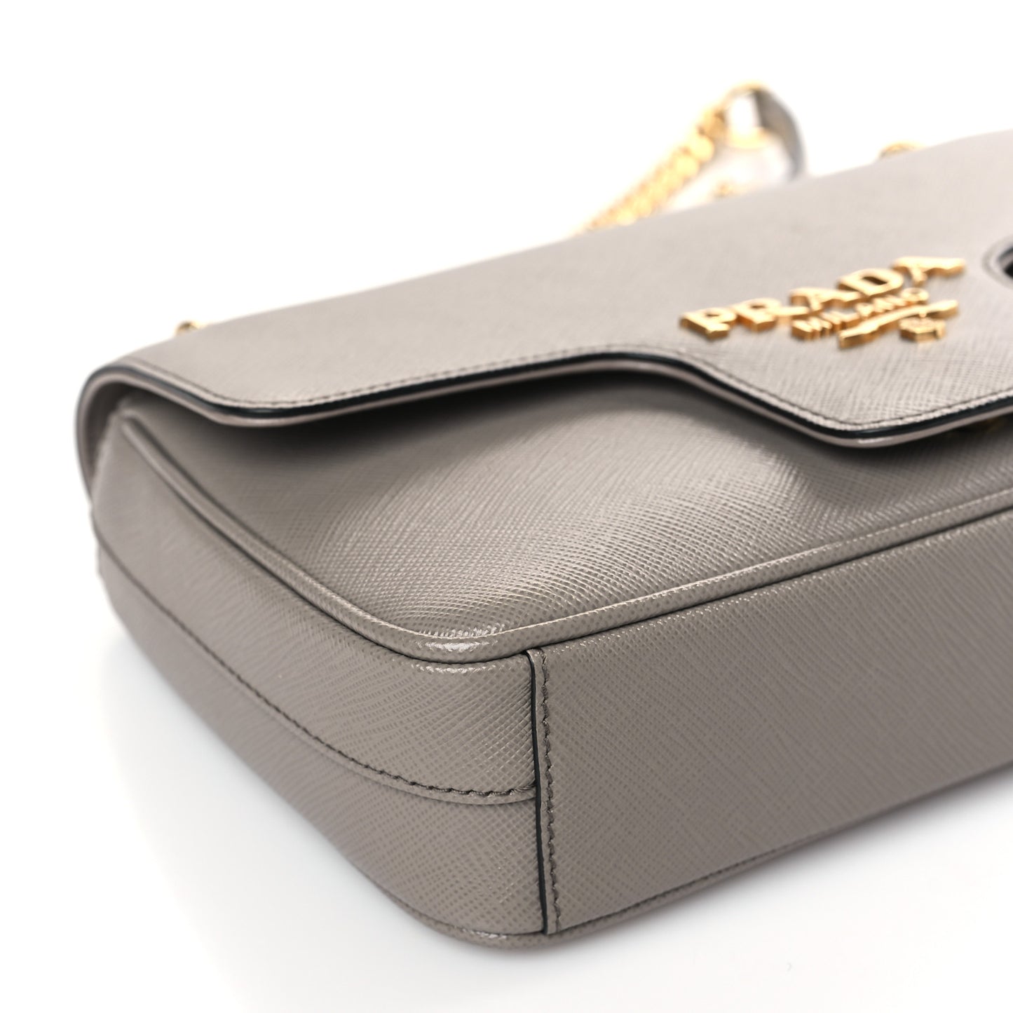 Saffiano Flap Shoulder Bag Argilla