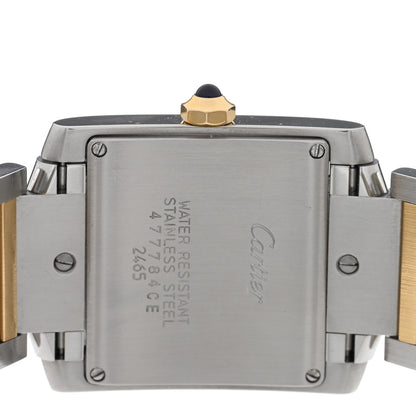 Cartier Stainless Steel 18K Yellow Gold 25mm Tank Francaise Quartz Watch 4 of 4