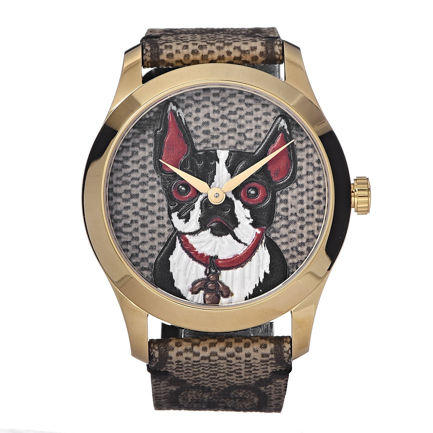 Gucci Stainless Steel Canvas 38mm G-Timeless GG Supreme Bosco Quartz Watch Brown 1 of 10