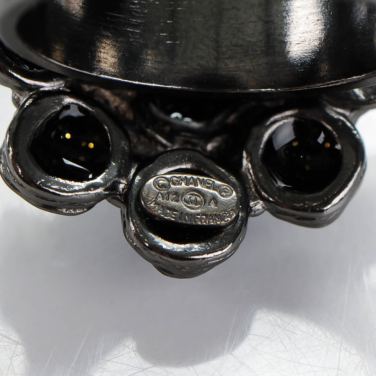 Studded CC Ring 7 Ruthenium