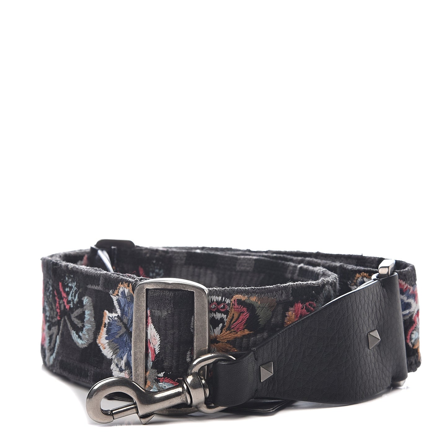 Canvas Camubutterfly Rockstud Guitar Strap Multicolor