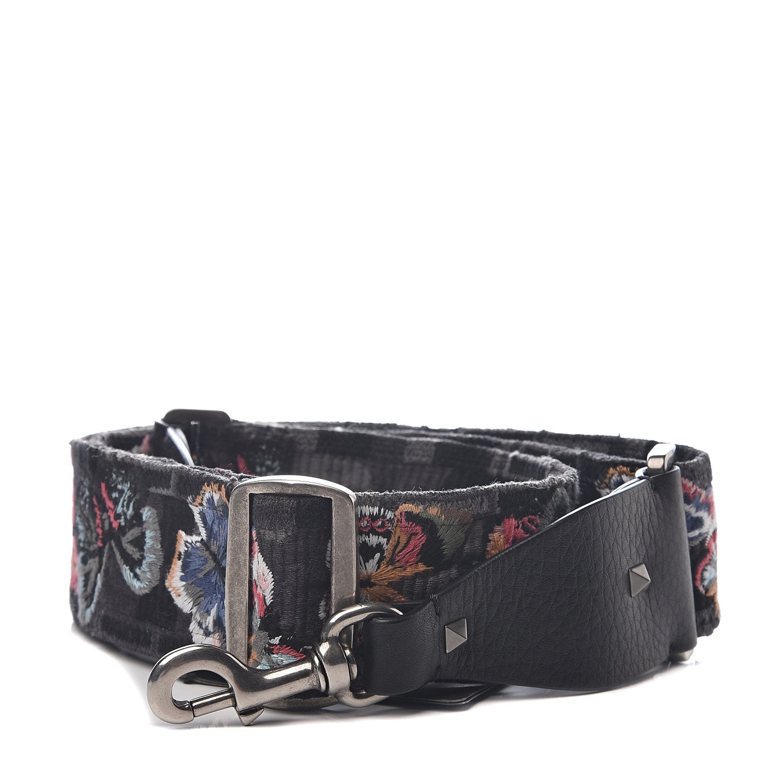 Valentino Garavani Canvas Camubutterfly Rockstud Guitar Strap Multicolor 1 of 3