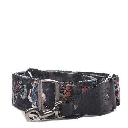 Valentino Garavani Canvas Camubutterfly Rockstud Guitar Strap Multicolor 1 of 3