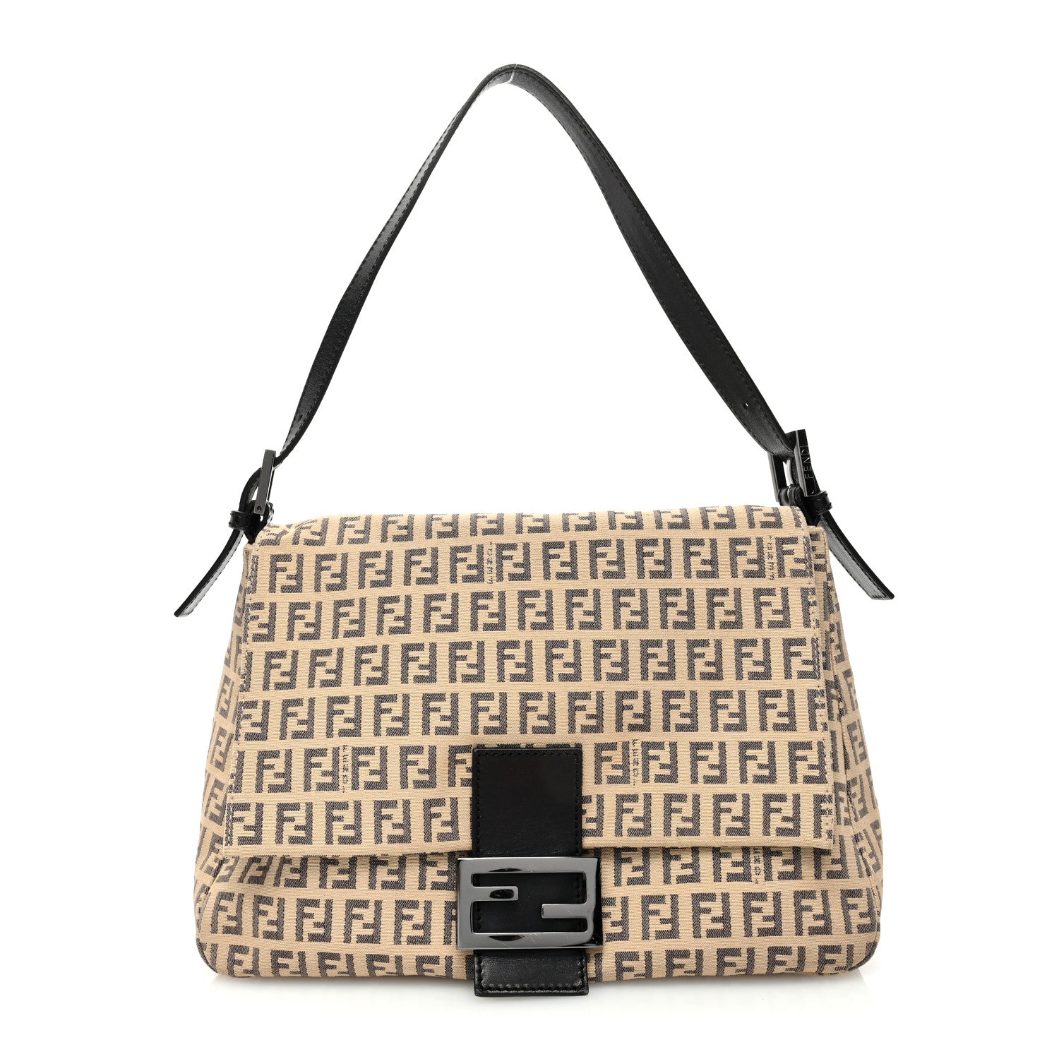 Fendi Zucchino Mama Baguette Mogano Panna Testa di Moro 1 of 10