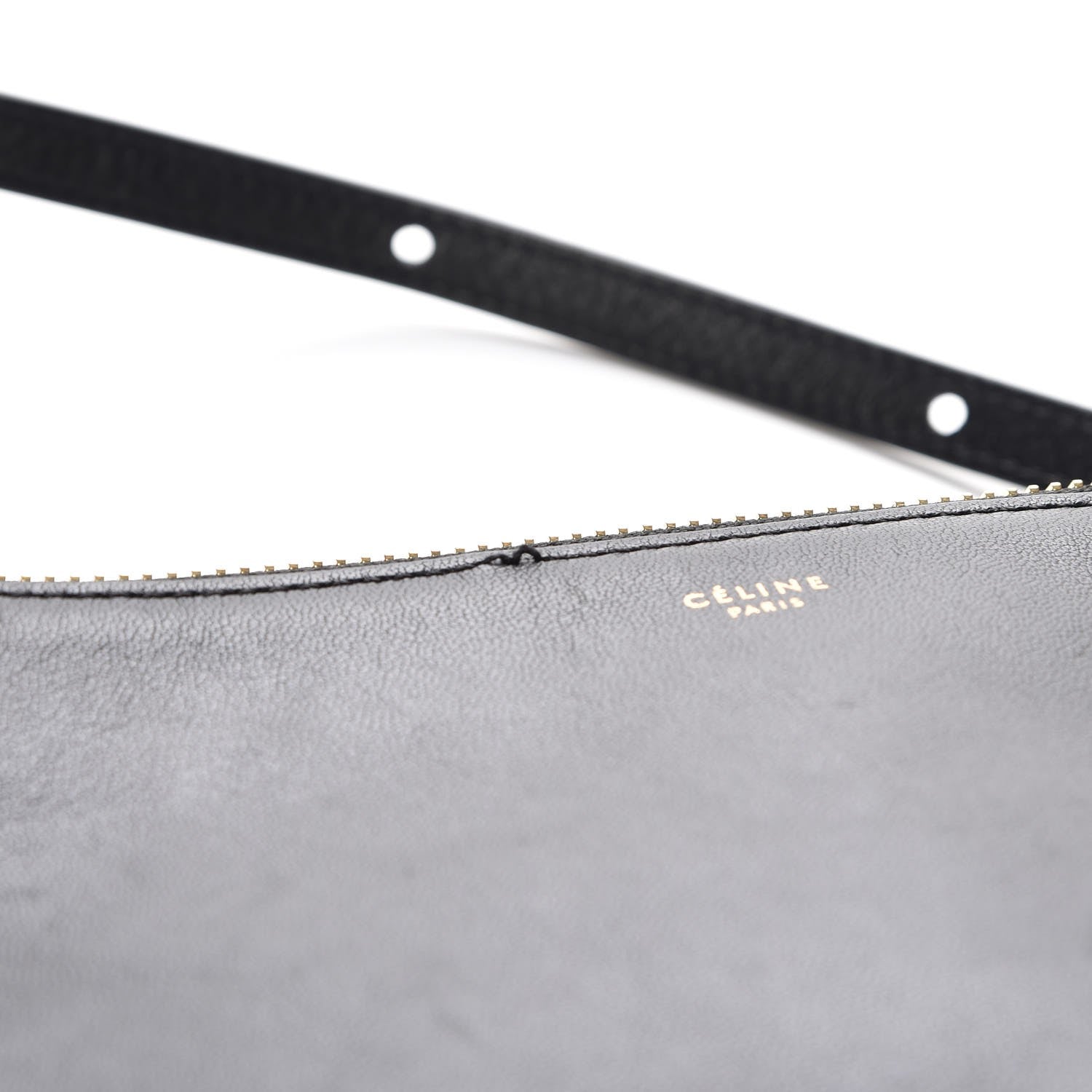 Celine Lambskin Small Trio Crossbody Bag Black 10 of 10