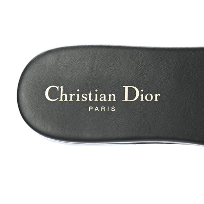 Christian Dior Canvas Embroidered Dway Mules Slide Sandals 38 Deep Blue 7 of 7