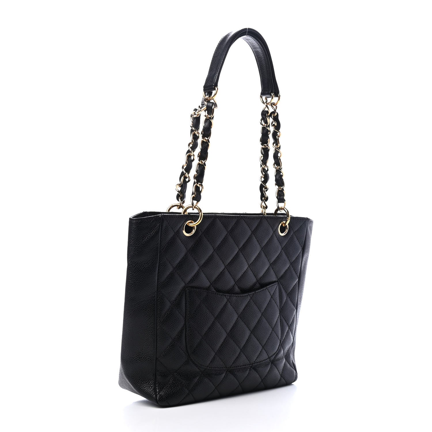 Chanel Caviar Quilted Petit Shopping Tote PST Black 2 of 4