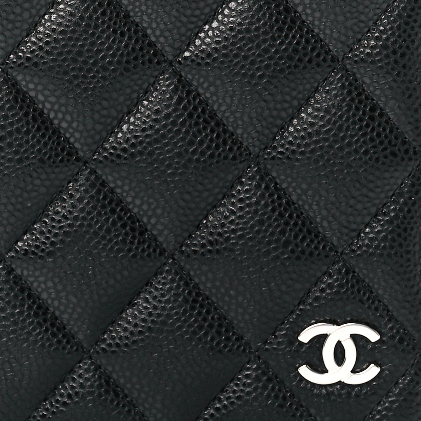 Caviar Quilted Passport Holder Black