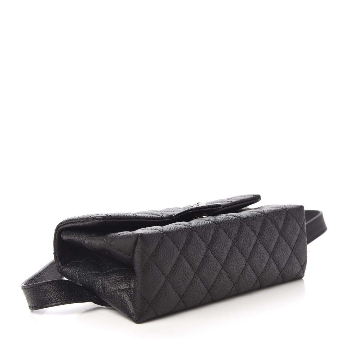 Grained Calfskin Quilted 2.55 Reissue Flap Belt Bag Clutch Black