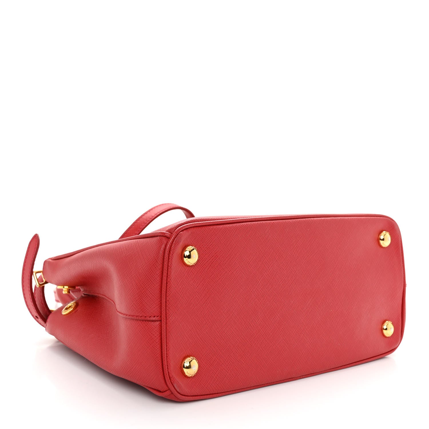 Prada Saffiano Mini Galleria Double Zip Tote Fuoco 4 of 10