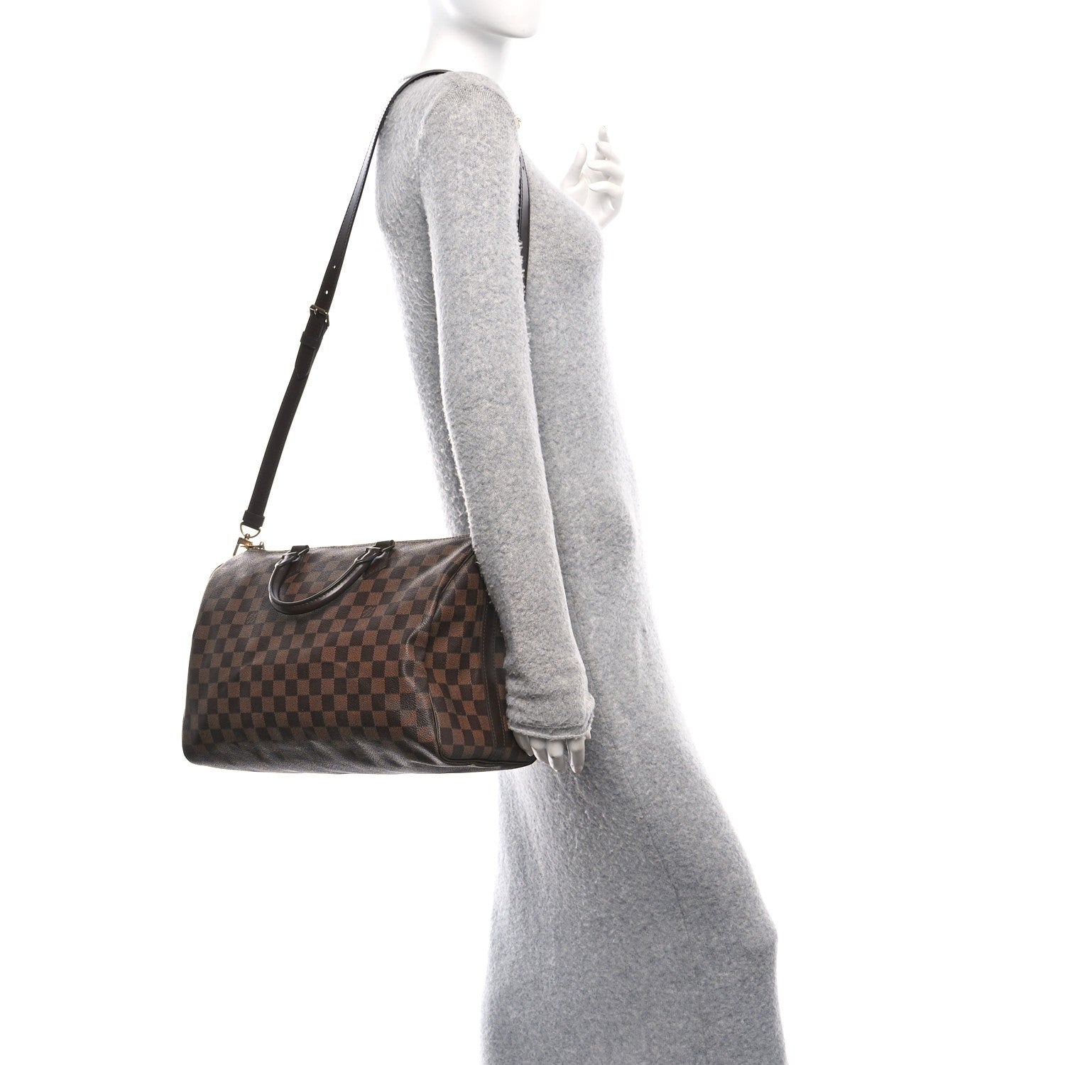 Louis Vuitton Damier Ebene Speedy Bandouliere 35 2 of 13