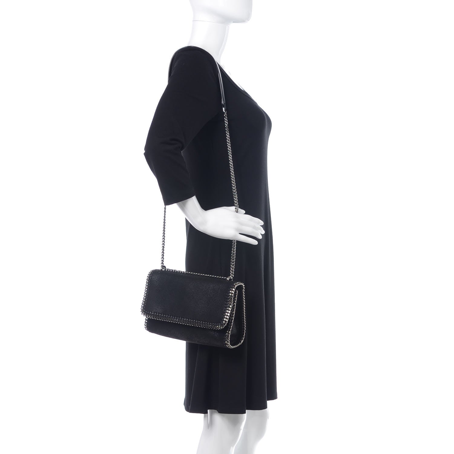 Stella McCartney Shaggy Deer Falabella Crossbody Bag Black 2 of 6