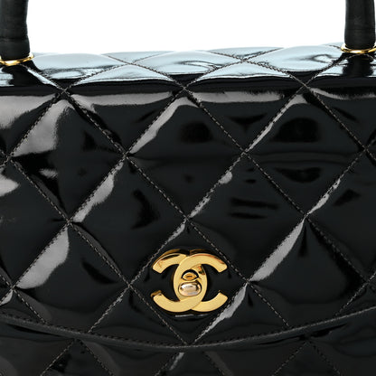 Chanel Patent Quilted Small Kelly Flap Bag Black 7 of 9