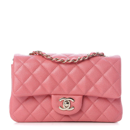 Chanel Iridescent Caviar Quilted Mini Rectangular Flap Pink 1 of 8