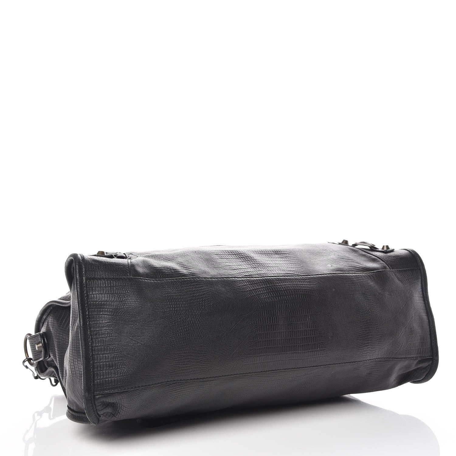Balenciaga Agneau Lizard Embossed Classic Hardware City Black 5 of 13