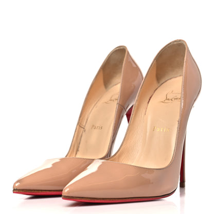 Christian Louboutin Patent So Kate 120 Pumps 38.5 Nude 3 of 14