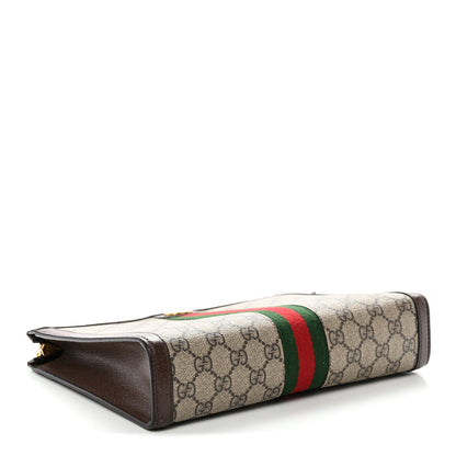 Gucci GG Supreme Monogram Web Ophidia Pouch Brown 4 of 9