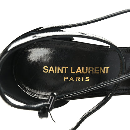 Saint Laurent Patent Cassandra 100 Sandals 37.5 Black 8 of 10