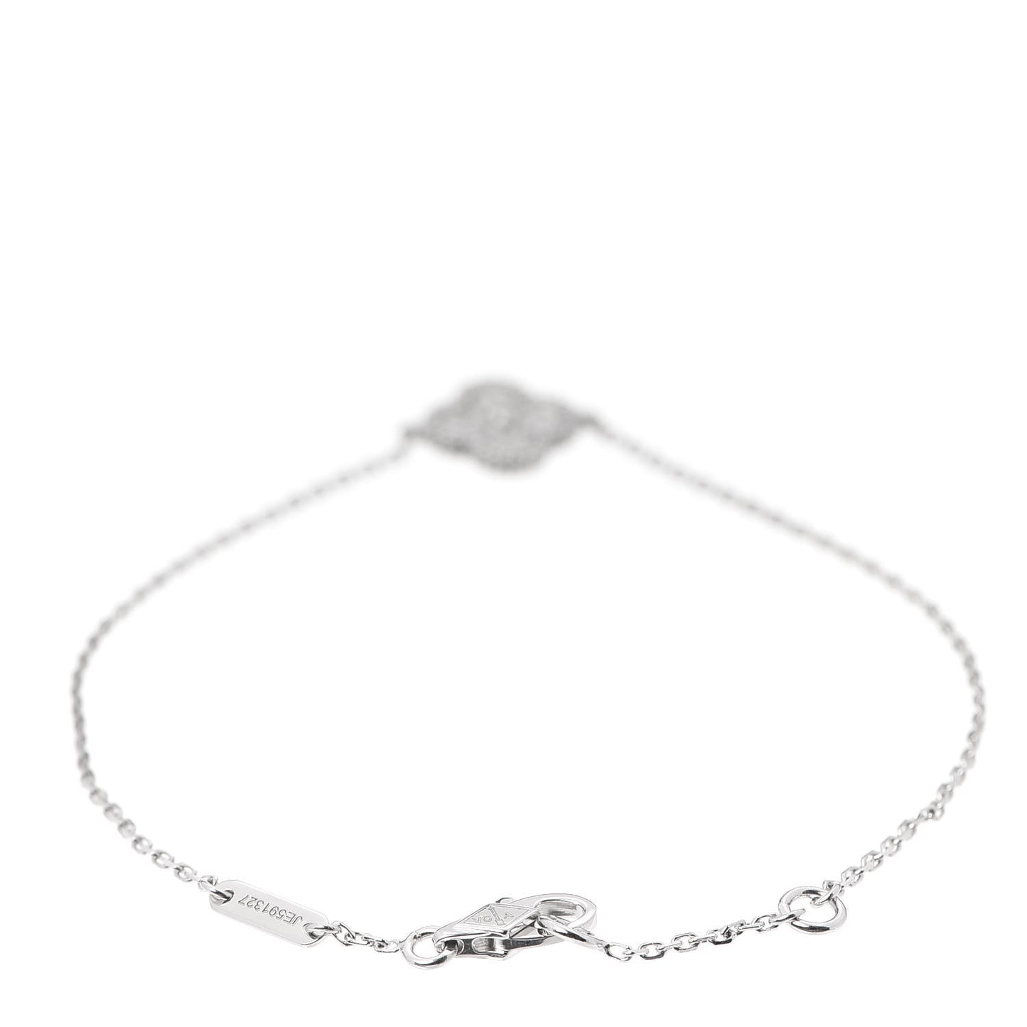 18K White Gold Diamond Sweet Alhambra Bracelet
