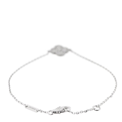 Van Cleef & Arpels 18K White Gold Diamond Sweet Alhambra Bracelet 3 of 6