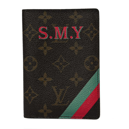 Louis Vuitton Monogram Passport Cover Pink Turquoise 1 of 7