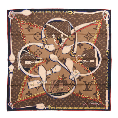 Louis Vuitton Silk Tribute To Square Scarf Brown 1 of 3