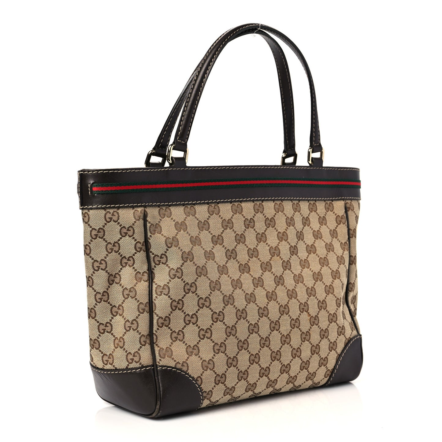 Monogram Web Medium Mayfair Tote Dark Brown