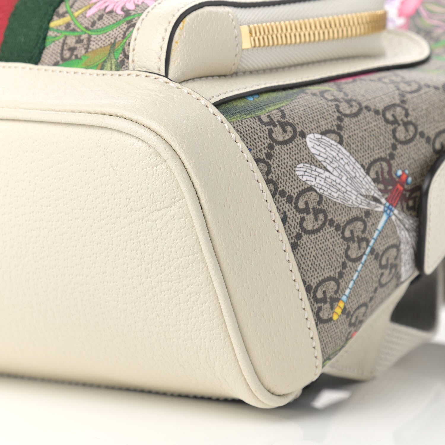 Gucci GG Supreme Monogram Flora Web Small Ophidia Day Backpack White 9 of 9