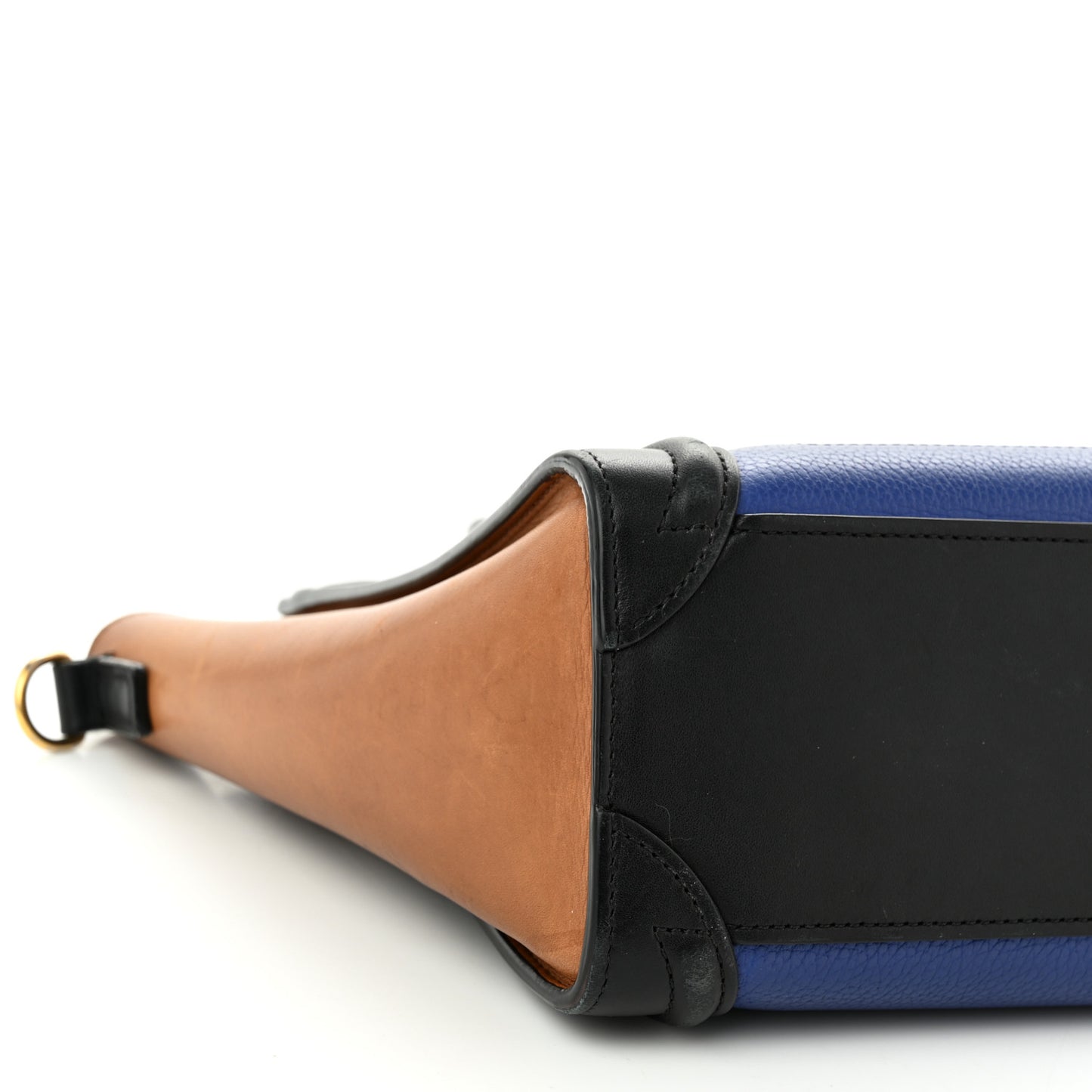 Smooth Drummed Calfskin Nano Tri-Color Luggage Indigo