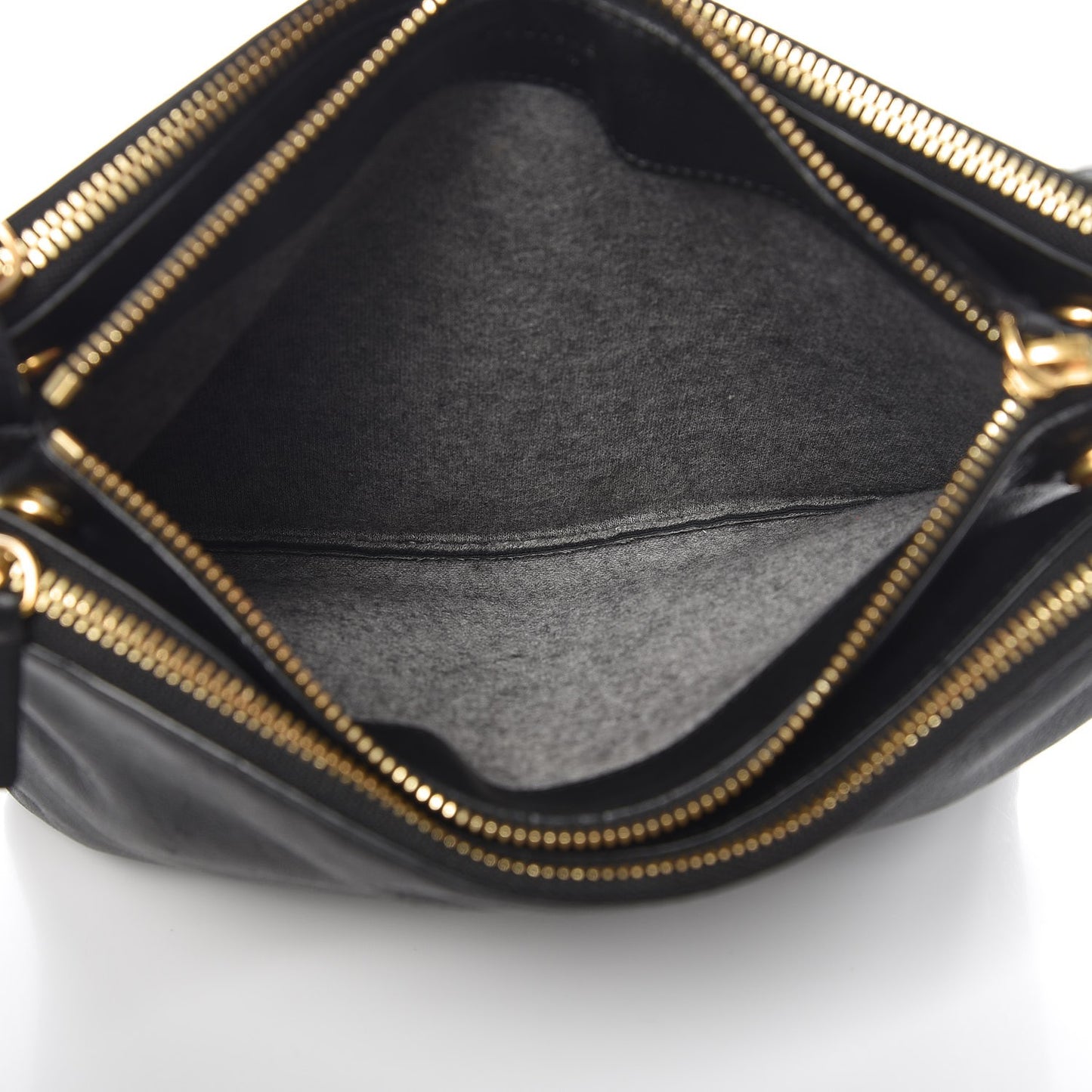 Lambskin Large Trio Crossbody Bag Black