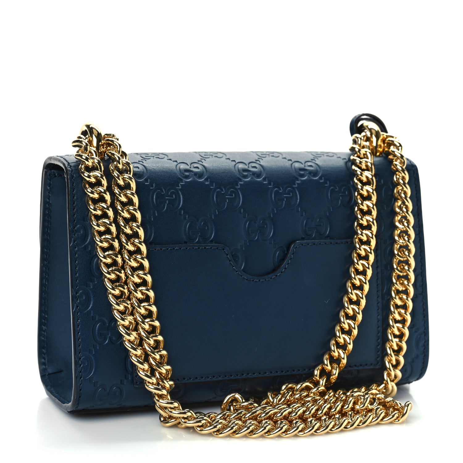 Gucci Guccissima Small Padlock Shoulder Bag Blue Agata 3 of 13