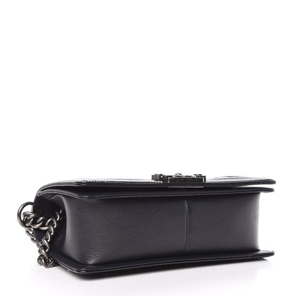 Chanel Goatskin Quilted Patent Medium Duo Boy Flap Black 4 of 9