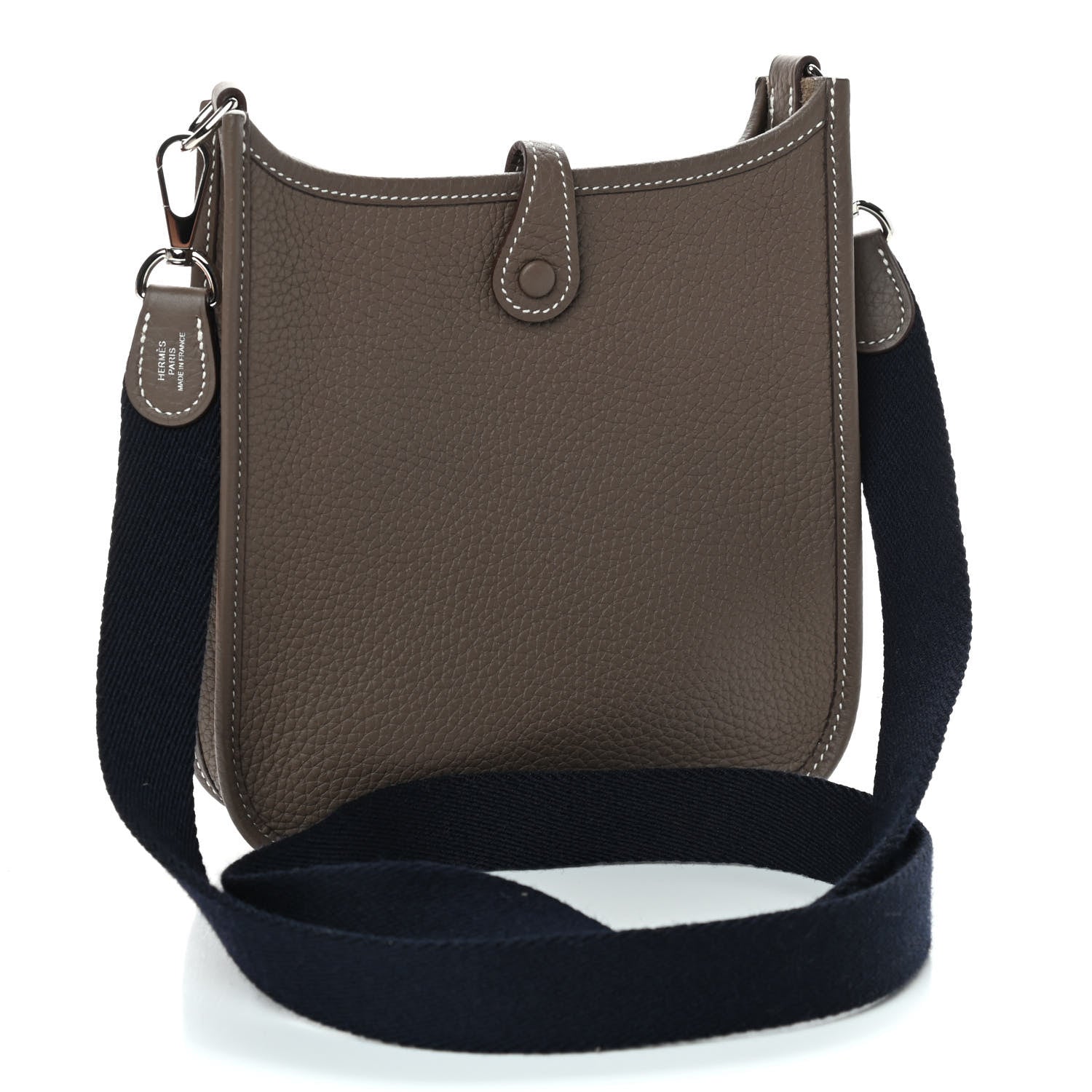 Hermes Taurillon Clemence Amazone Evelyne TPM Etoupe Bleu Indigo 2 of 8