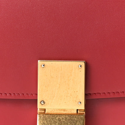 Celine Box Calfskin Medium Classic Box Flap Bag Red 8 of 10