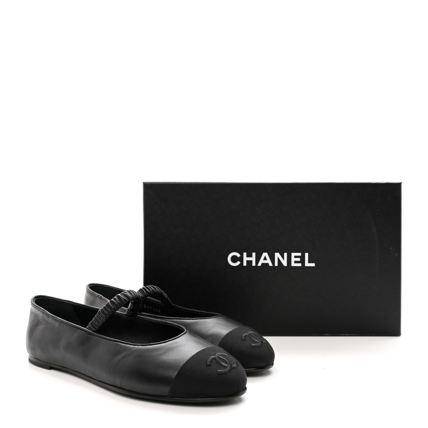 Chanel Lambskin Grosgrain Cap Toe CC Ballerina Flats With Leg Warmers 36 Black 2 of 17