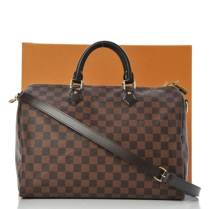 Louis Vuitton Damier Ebene Speedy Bandouliere 35 8 of 8
