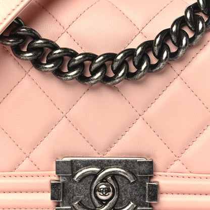 Chanel Lambskin Quilted Small Boy Flap Light Pink 8 of 12