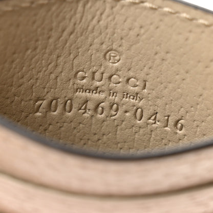 Gucci Textured Dollar Calfskin Horsebit 1955 Card Holder Beige 6 of 6