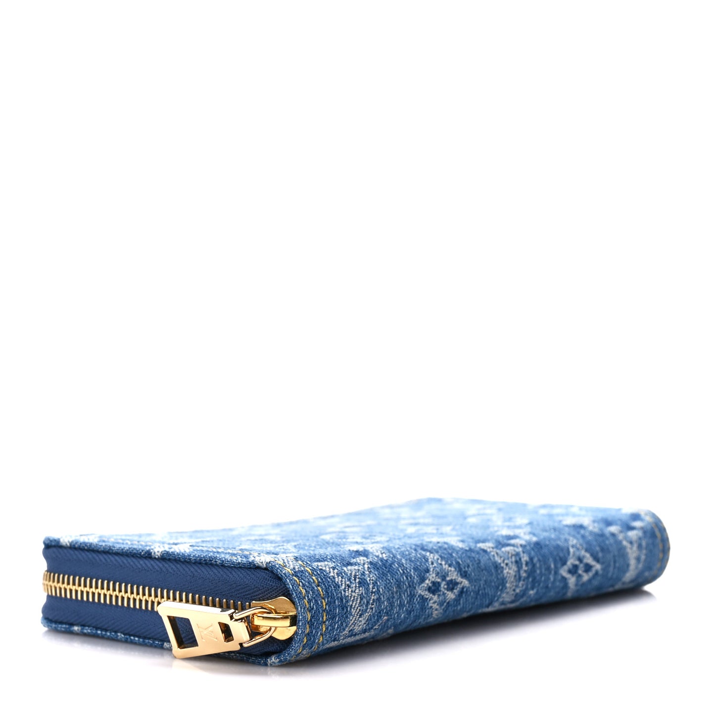 Monogram Denim Zippy Wallet NM Blue