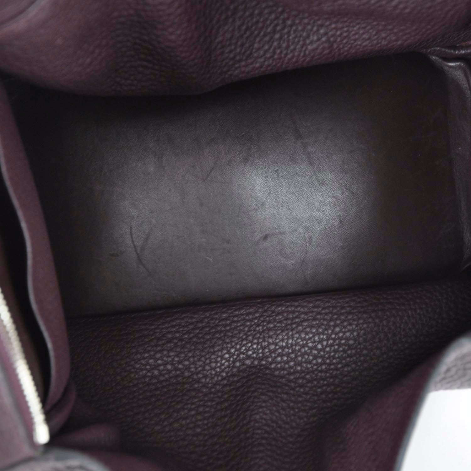Hermes Taurillon Clemence Lindy 30 Prune 7 of 10