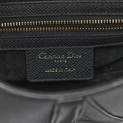 Christian Dior Grained Calfskin Saddle Bag Black 6 of 10