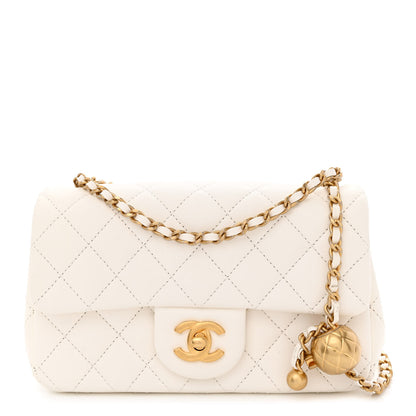 Chanel Lambskin Quilted Mini Rectangular Pearl Crush Flap White 1 of 11