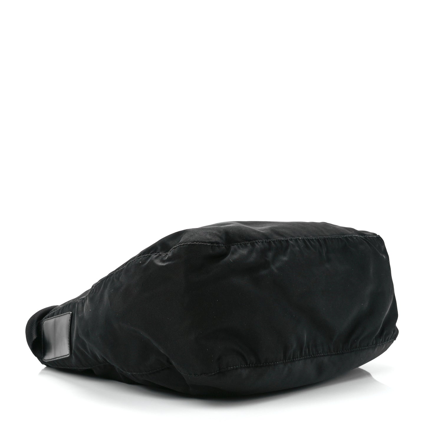 Nylon Flat Messenger Bag Black