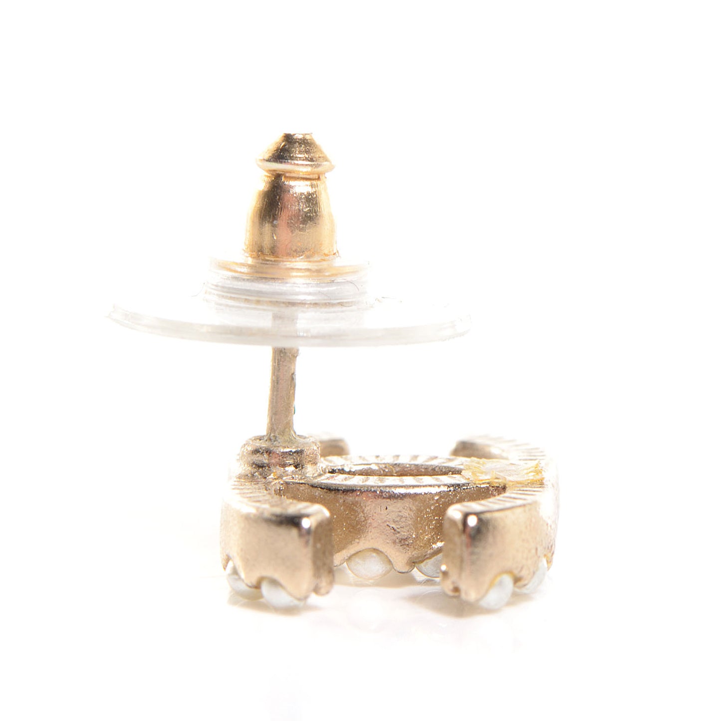 Pearl CC Earrings Gold