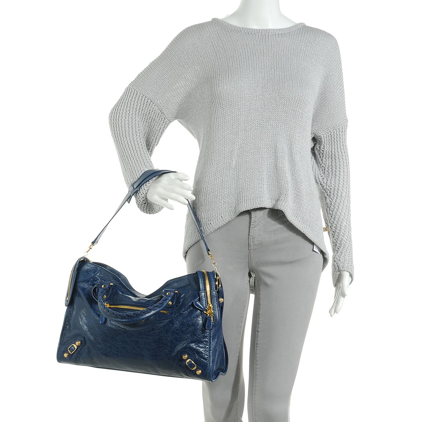 Agneau Giant 12 Gold Hardware City Bleu Mineral
