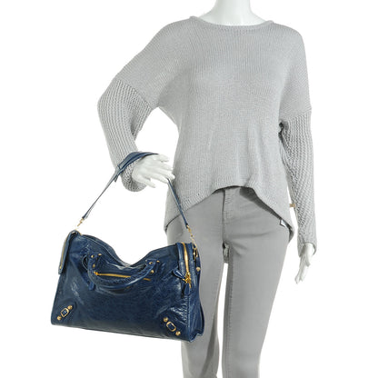 Balenciaga Agneau Giant 12 Gold Hardware City Bleu Mineral 2 of 27