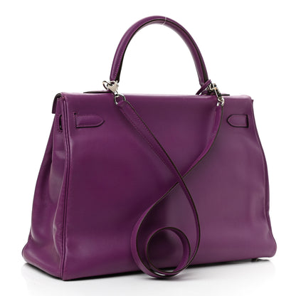 Hermes Swift Kelly Retourne 35 Cyclamen 2 of 17