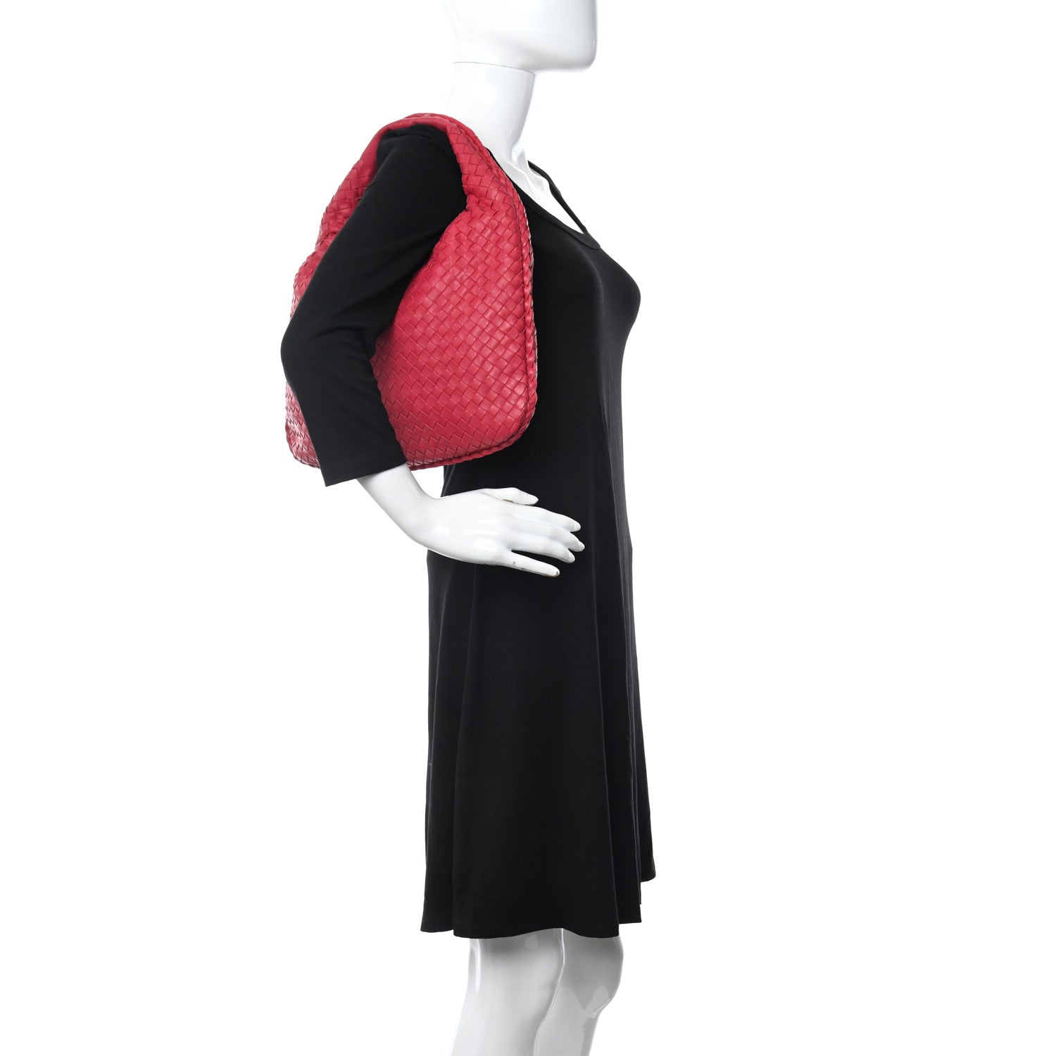 Bottega Veneta Nappa Intrecciato Medium Veneta Hobo Fuchsia 2 of 10