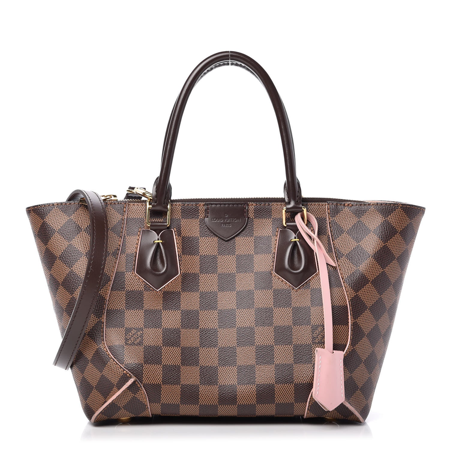 Louis Vuitton Damier Ebene Caissa Tote PM Rose Ballerine 1 of 10