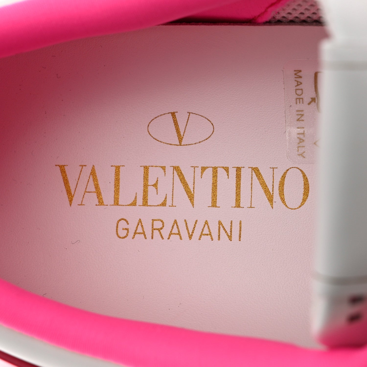 Valentino Garavani Calfskin Womens Backnet Sneakers 37 White Fuchsia 7 of 8